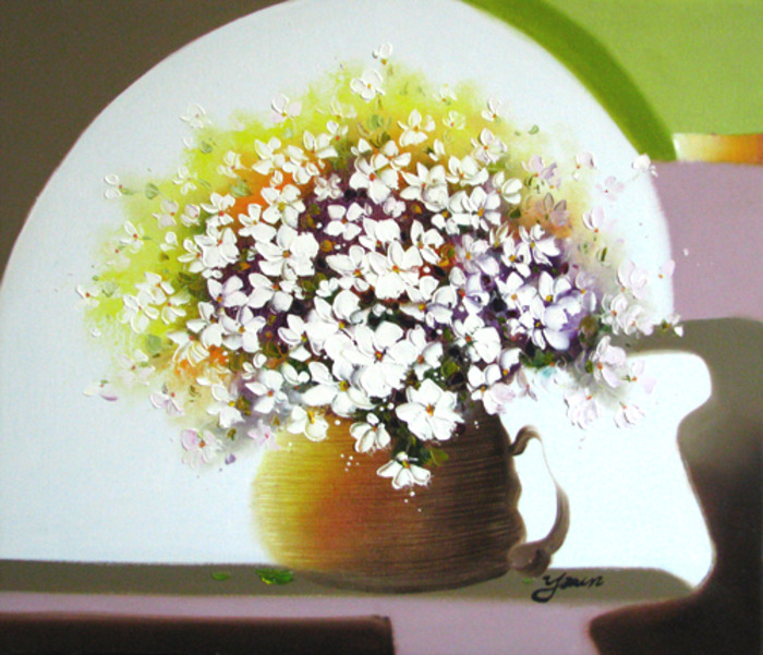 [유화 그림액자] 꽃과 빛 SH 53x45cm