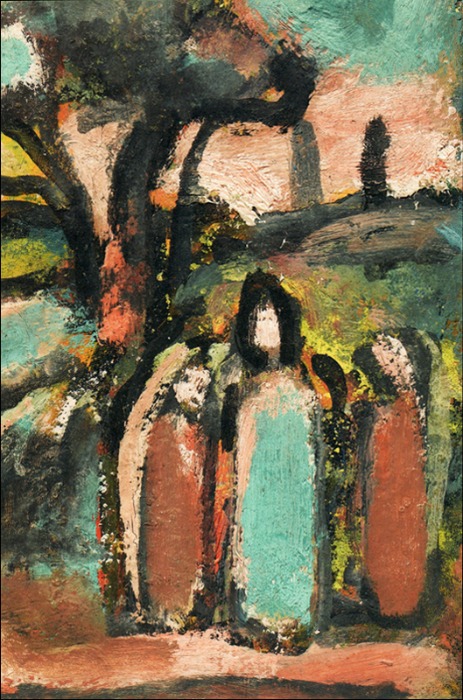 성화 그림액자 캔버스포스터 출력 주문제작/루오15 붉은 하늘의 그리스도